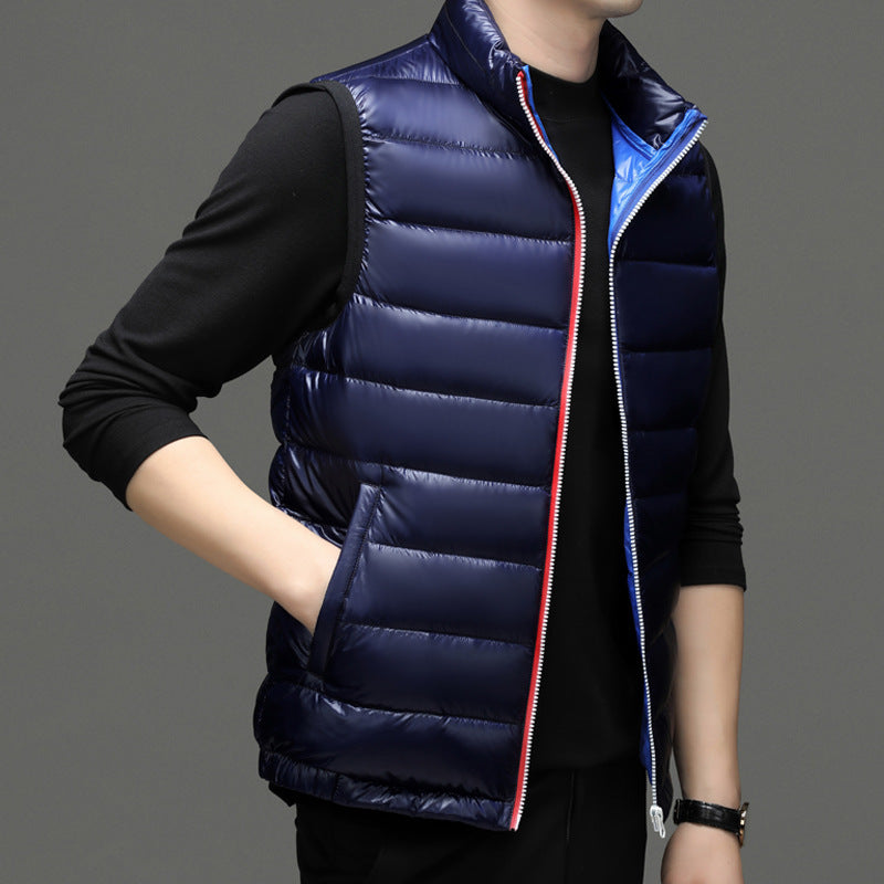 men's thick goose down vest, view 5 - MRSLM
