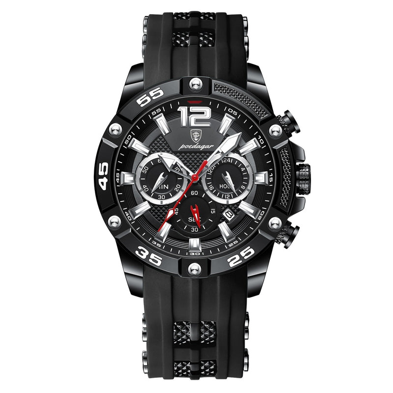 men's silicone band quartz watch, view 8 - MRSLM