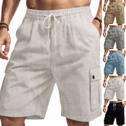 men's workwear linen blend beach shorts - MRSLM