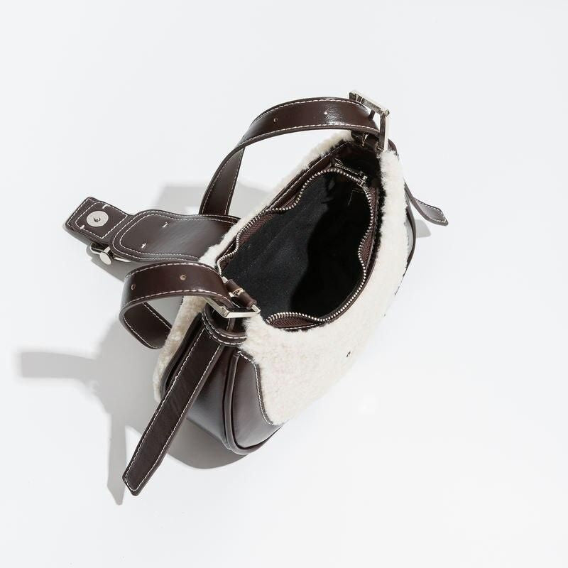 half moon shoulder hobo bag, view 8 - MRSLM
