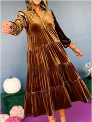women's loose velvet dress, view 2 - MRSLM