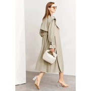 minimalist long trench coat, view 5 - MRSLM