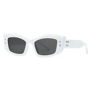 Retro cat eye rivet sunglasses, view 8 - MRSLM