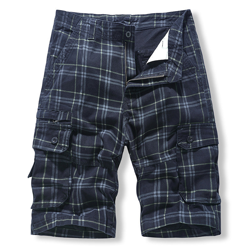 plaid workwear shorts, view 9 - MRSLM