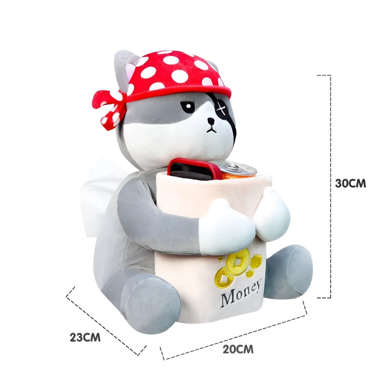 2-in-1 cute car tissue box and trash can, view 7 - MRSLM
