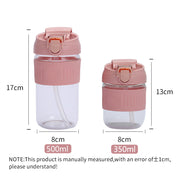 portable glass water bottle with straw, view 10 - MRSLM