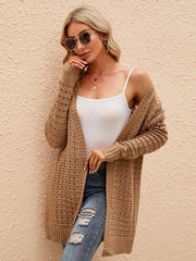 women's hollow-out knitted cardigan, view 5 - MRSLM