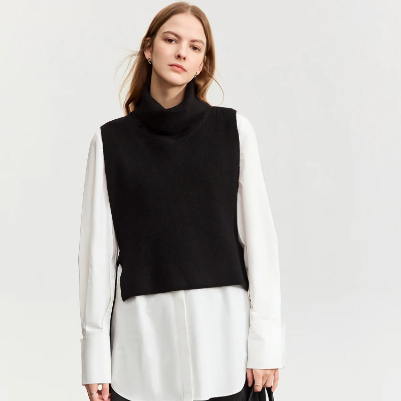 women's knit vest, view 3 - MRSLM