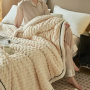 velvet flannel fleece blanket, view 4 - MRSLM