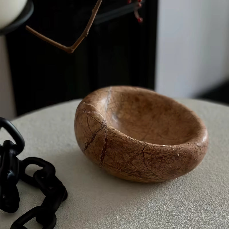 rainforest brown marble bowl, view 2 - MRSLM