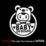 reflective baby on board car decal, view 4 - MRSLM