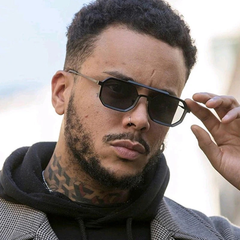 polygonal double bridge sunglasses - MRSLM