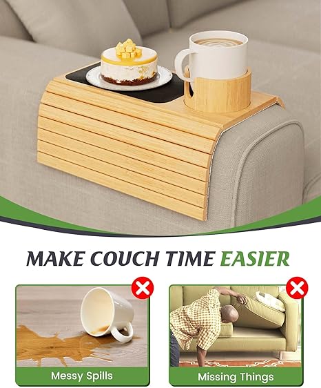 Modern Minimalist Bamboo Sofa Tray