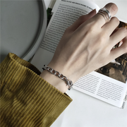 sterling silver buckle chain bracelet, view 5 - MRSLM