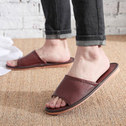 home cowhide leather slippers, view 6 - MRSLM
