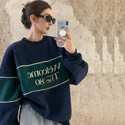 women's padded round neck sweatshirt jacket, view 5 - MRSLM