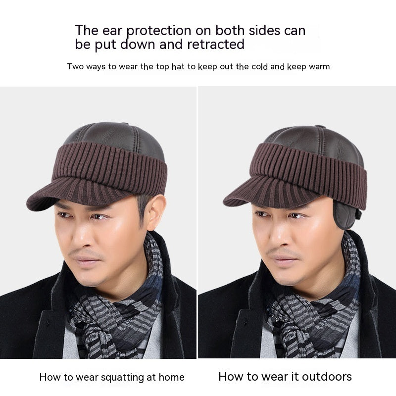 Men's winter earflap baseball cap, view 2 - MRSLM