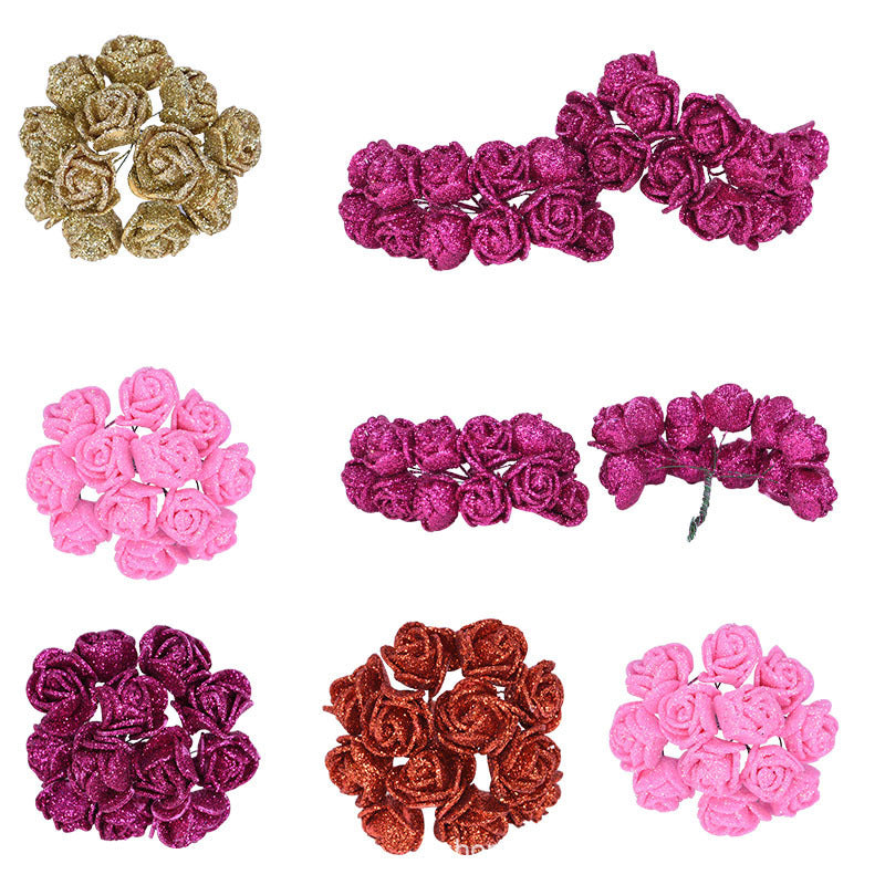 pe gold powder artificial roses, view 4 - MRSLM