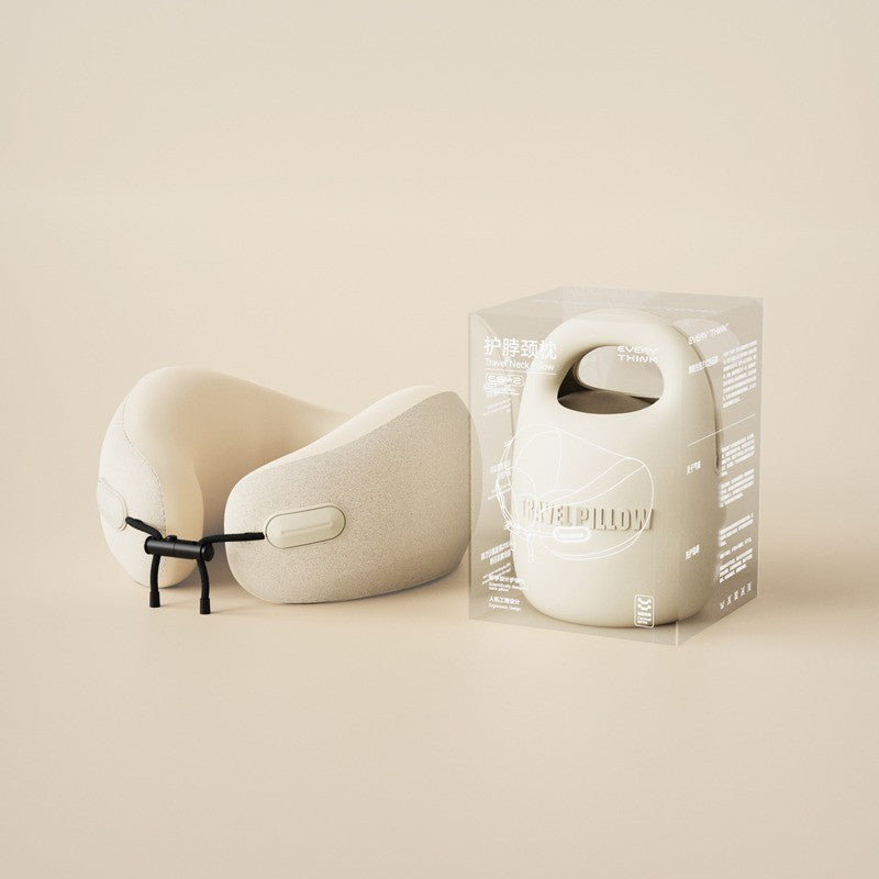 u-shaped memory foam travel neck pillow, view 2 - MRSLM