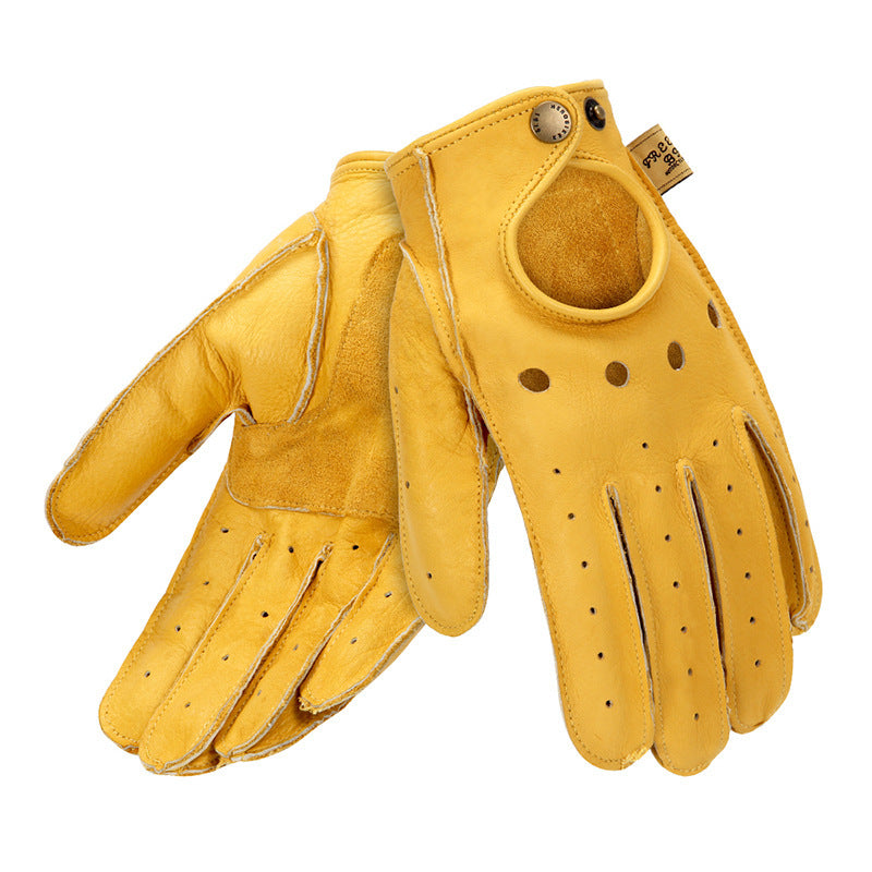 touch screen windproof leather cycling gloves - MRSLM
