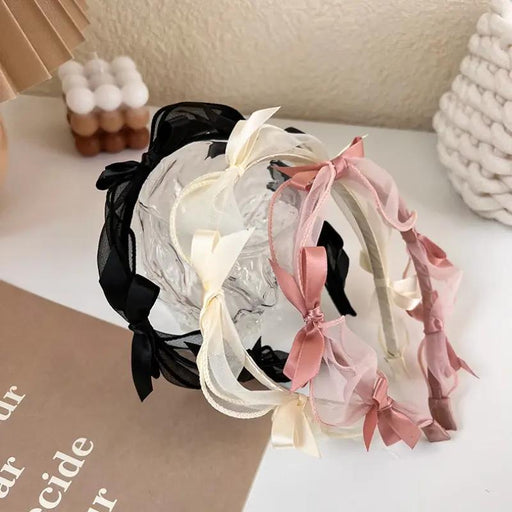 bow knot lace mesh headband - MRSLM
