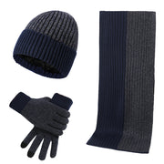 Men's knit hat, scarf and gloves winter set, view 15 - MRSLM