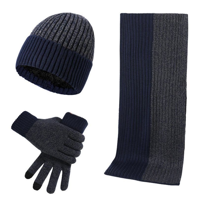 Men's knit hat, scarf and gloves winter set, view 15 - MRSLM