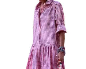 plaid blouse collar jumpsuit, view 6 - MRSLM