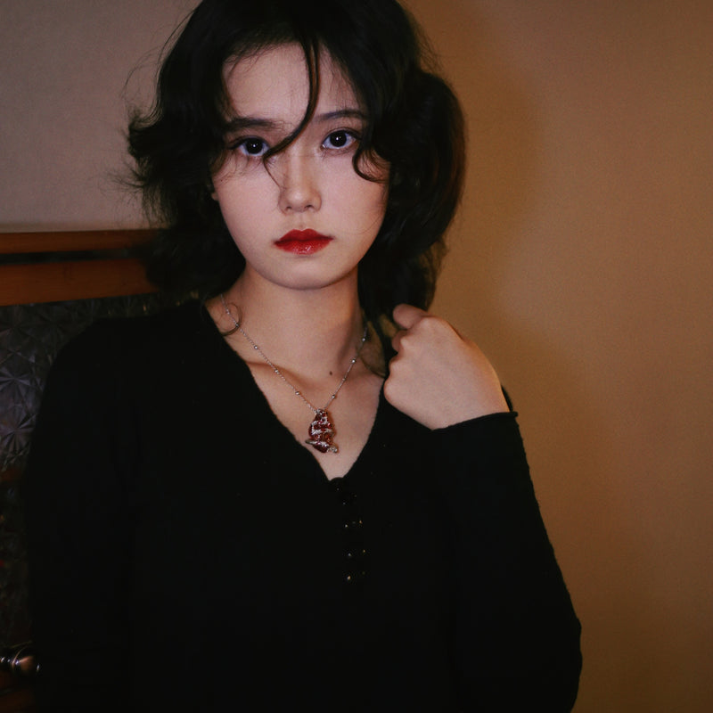 snake heart pendant necklace - MRSLM