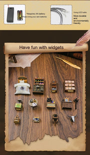 DIY wooden model cottage kit, view 8 - MRSLM
