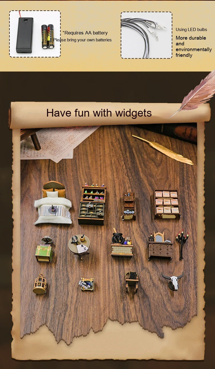 DIY wooden model cottage kit, view 8 - MRSLM