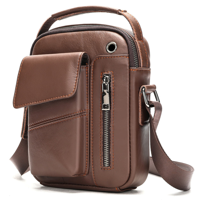 men's leather crossbody bag, view 8 - MRSLM