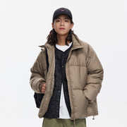 unisex stand-up collar down jacket, view 3 - MRSLM