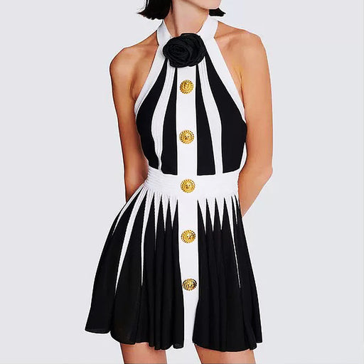 sleeveless flower knitted dress - MRSLM