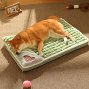 cozy plaid pet sofa bed, view 5 - MRSLM