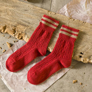 thick striped wool socks, view 3 - MRSLM