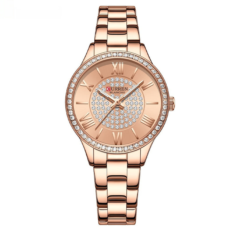 Women's casual steel strap quartz watch, view 4 - MRSLM