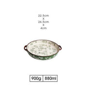 cherry blossom ceramic baking tray, view 4 - MRSLM