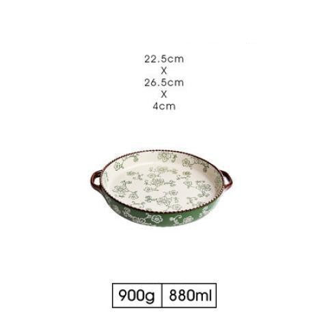 cherry blossom ceramic baking tray, view 4 - MRSLM