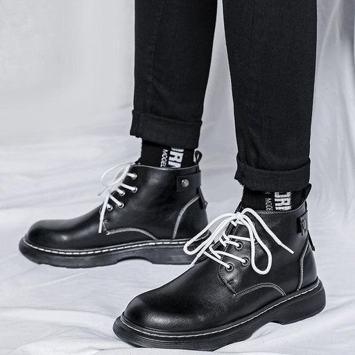 men's leather ankle boots for outdoor work - MRSLM