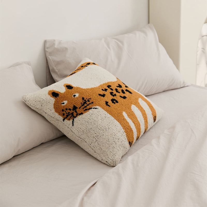 cute spot cat microfiber knitted cushion cover, view 7 - MRSLM