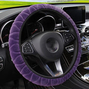 Soft winter plush steering wheel cover, view 7 - MRSLM