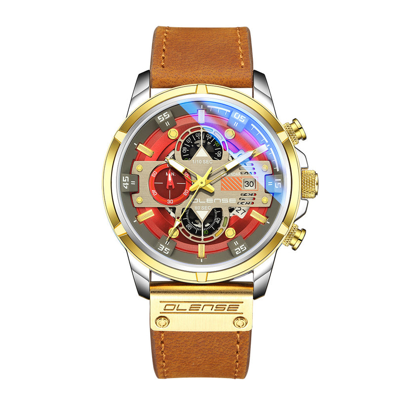 men's luminous multifunction sports watch, view 5 - MRSLM