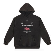 distressed batik print hoodie, view 4 - MRSLM
