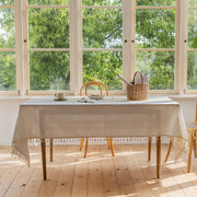 Floral embroidery tablecloth, view 4 - MRSLM