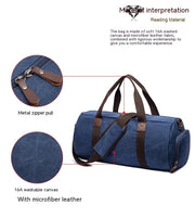 canvas travel messenger bag, view 9 - MRSLM