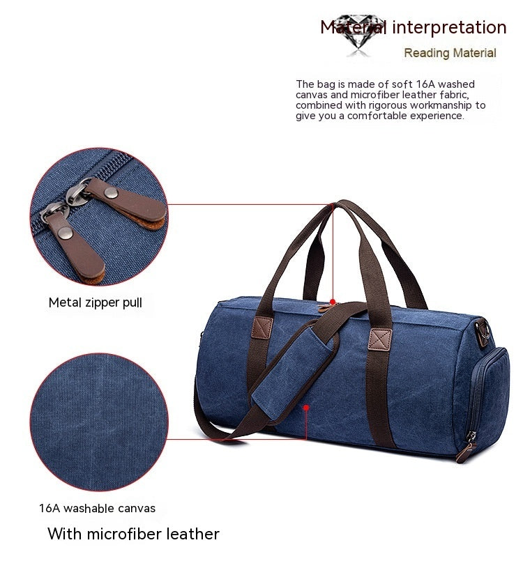 canvas travel messenger bag, view 9 - MRSLM