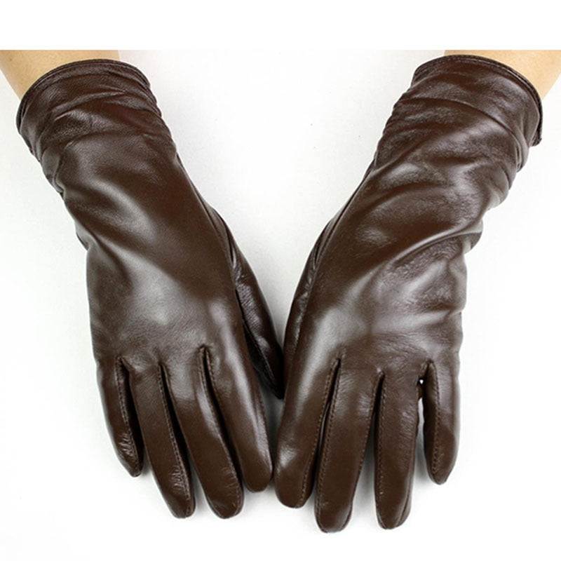 women's retro sheepskin riding gloves, view 4 - MRSLM