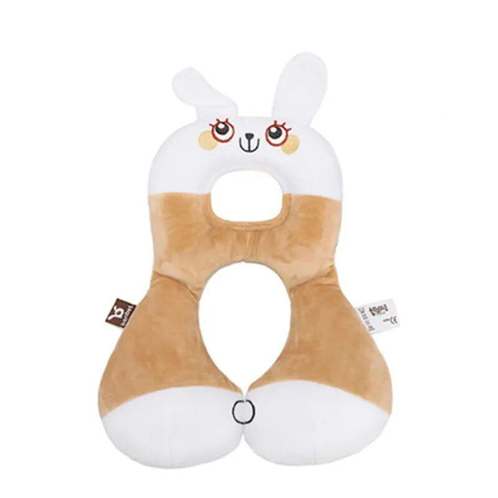 Kids' Cartoon Animal U-Shaped Neck Pillow - Comfort & Protection for Car Travels