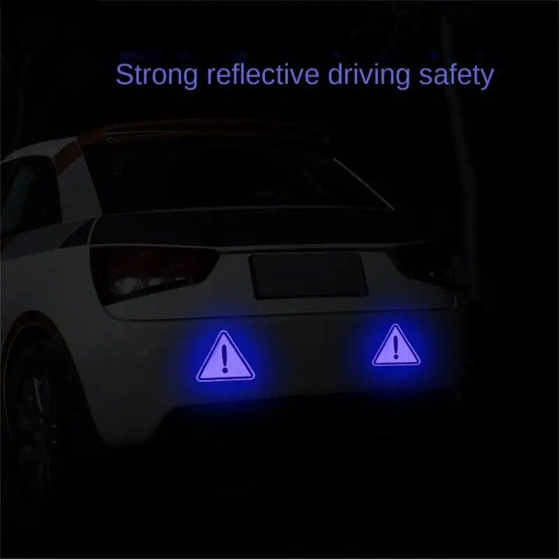 High-Visibility Reflective Safety Triangle Decal for Vehicles